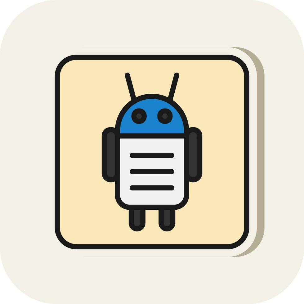 Android Character Vector Icon Design