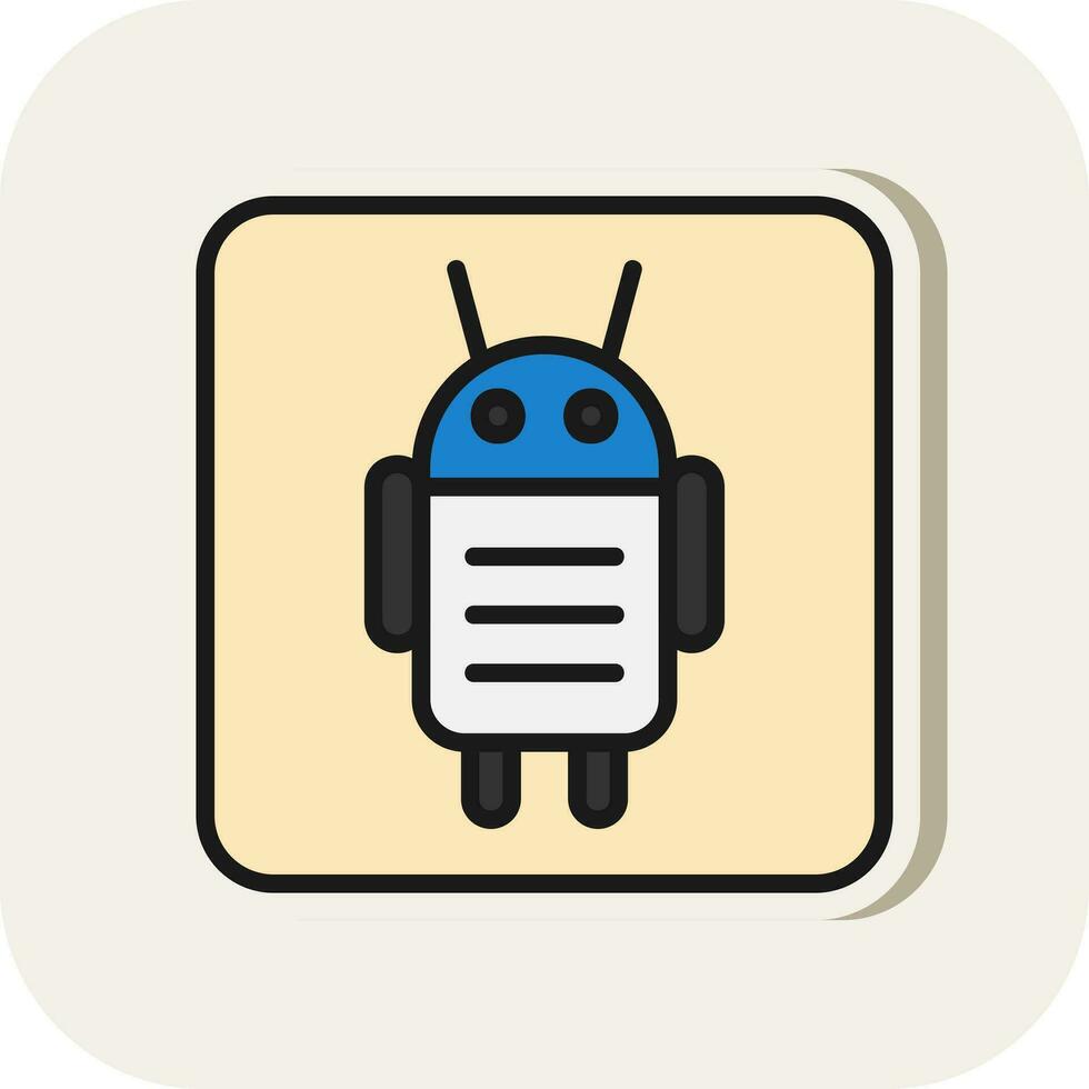 Android Character Vector Icon Design