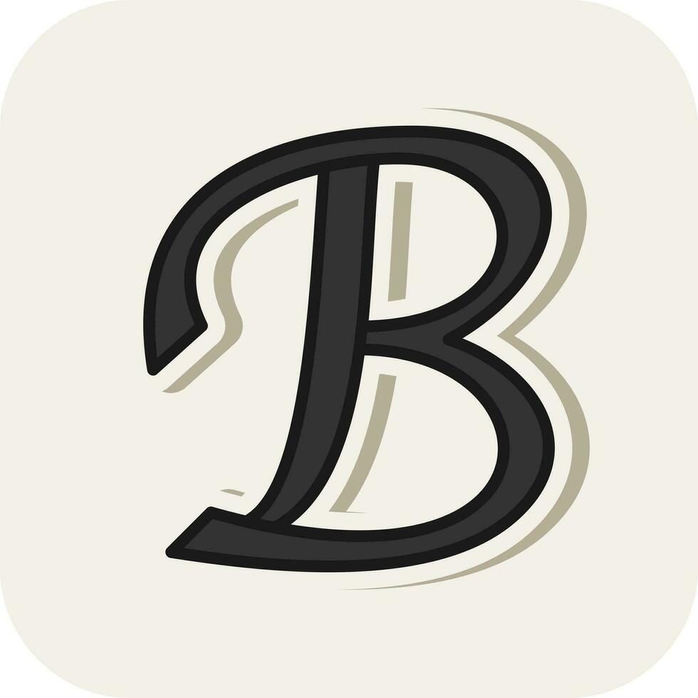 Letter B Vector Icon Design