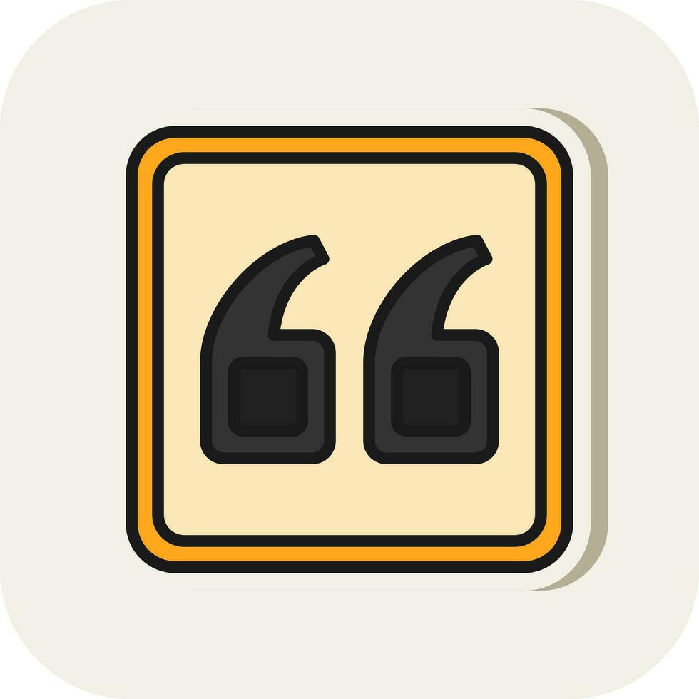 Quote Left Vector Icon Design