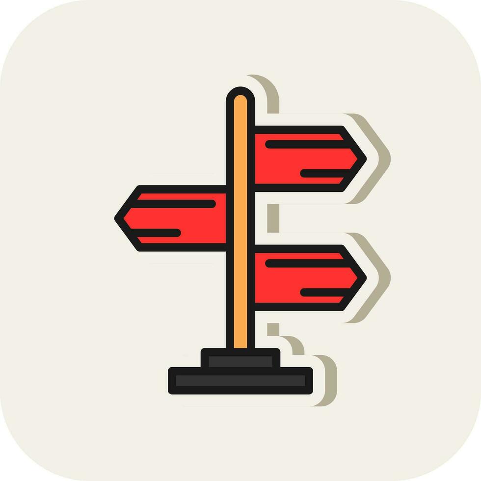 Signpost Vector Icon Design