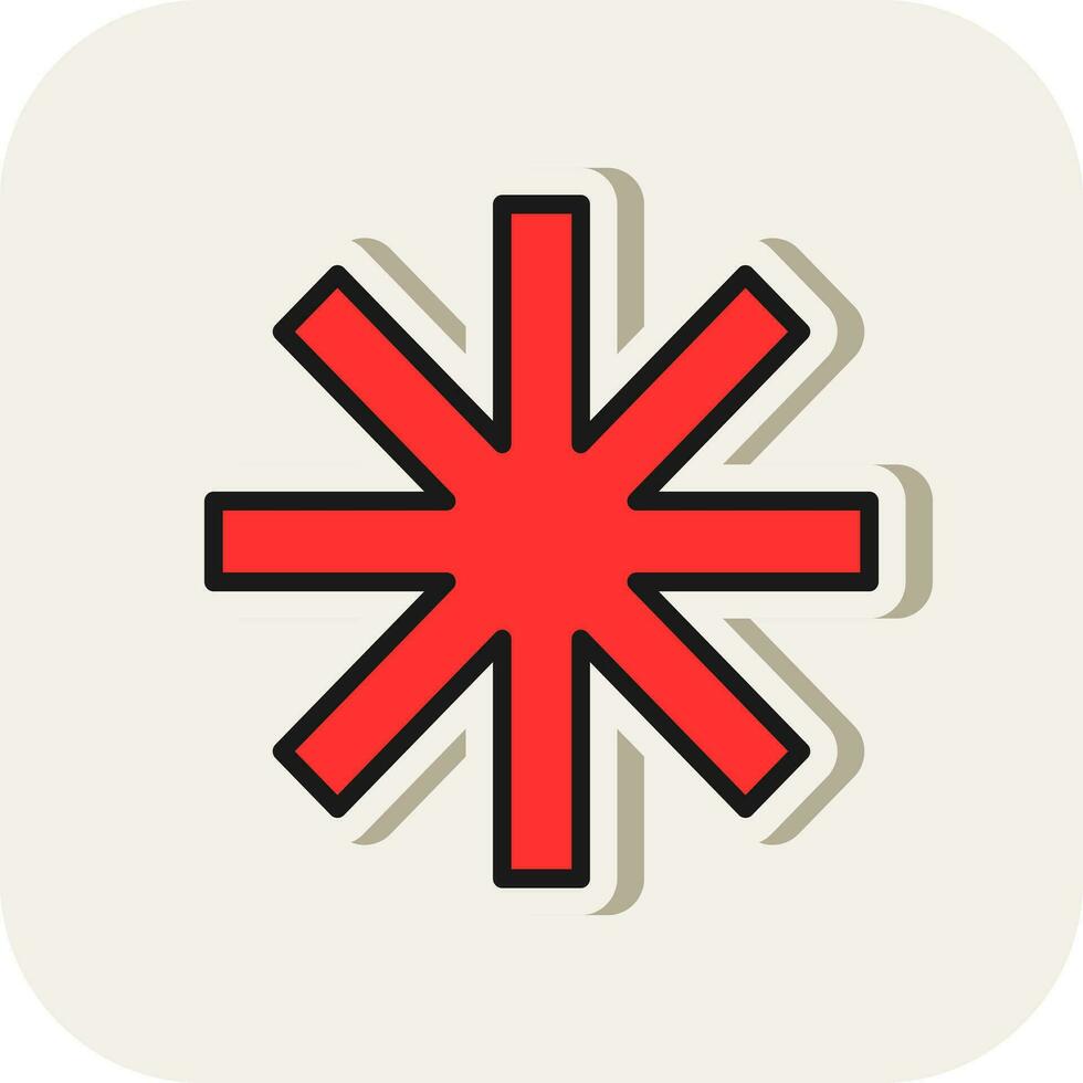 Asterisk Vector Icon Design