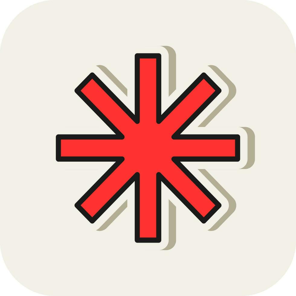 Asterisk Vector Icon Design