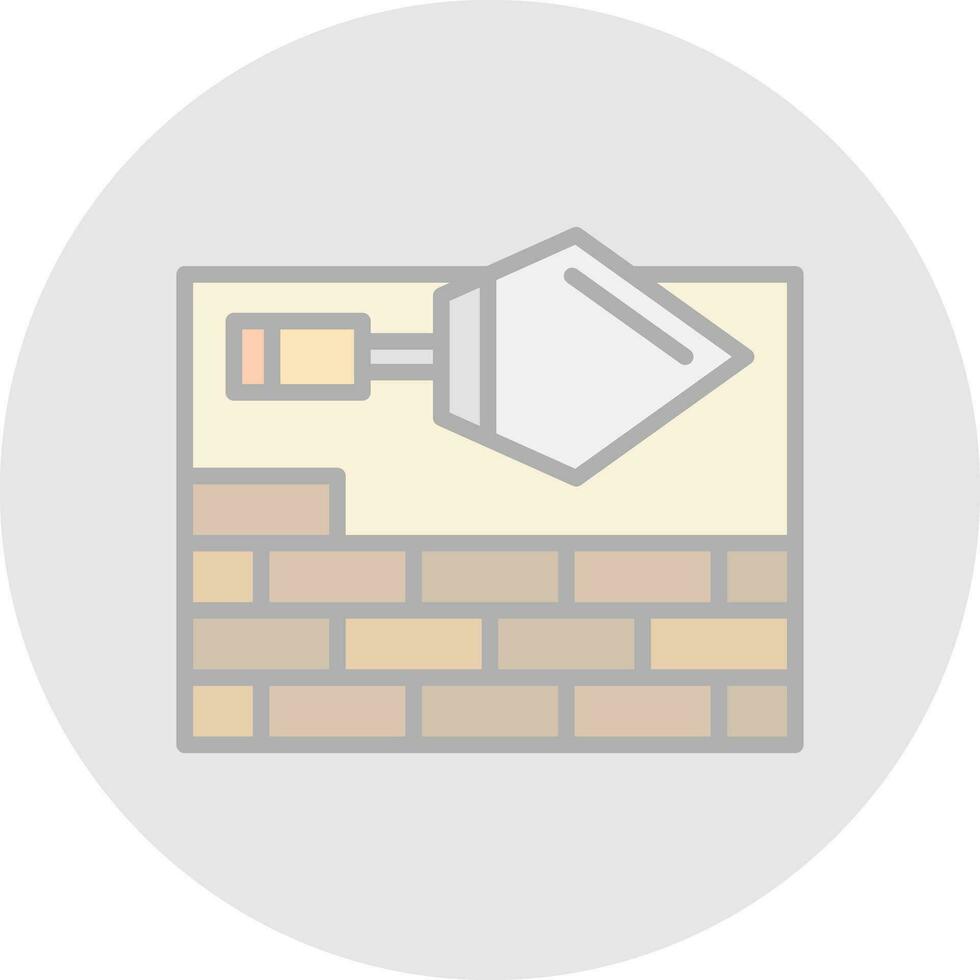 Brick Plastering Vector Icon Design