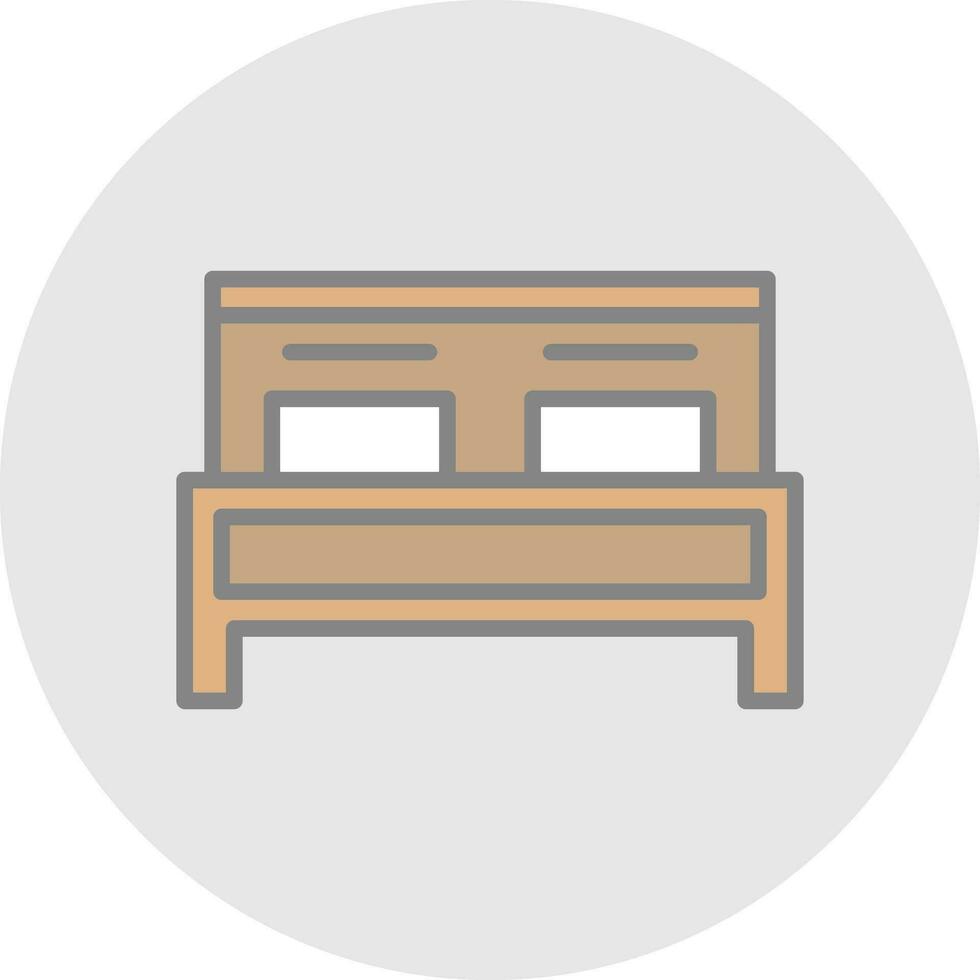 Double Bed Vector Icon Design