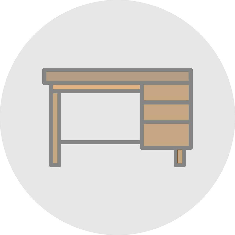 Office Table Vector Icon Design