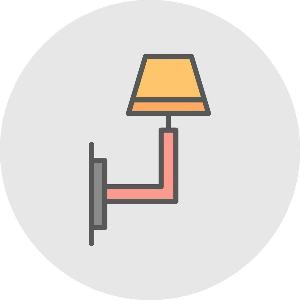 Wall Light Vector Icon Design
