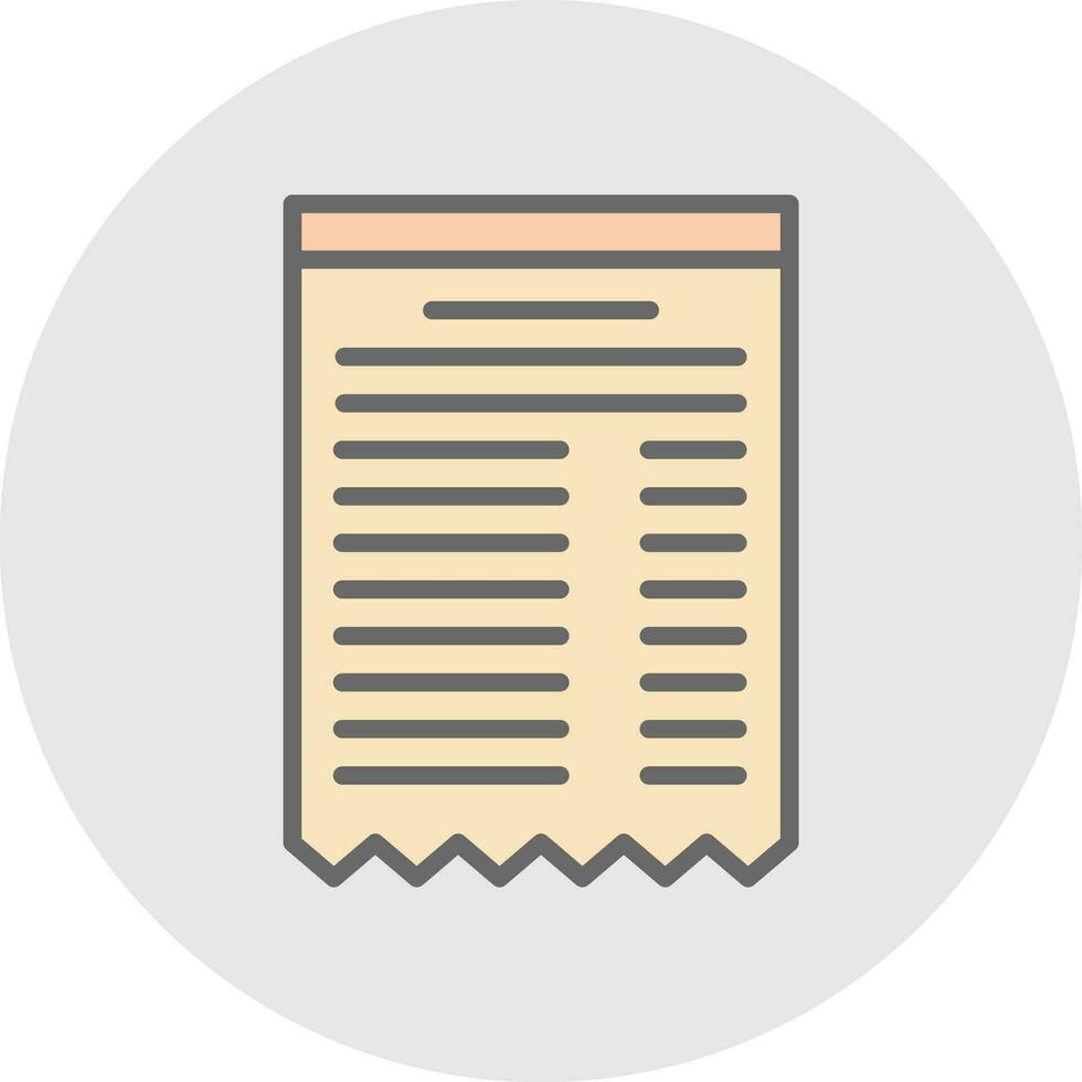 Receipt Vector Icon Design