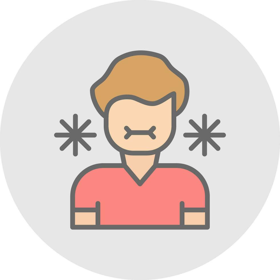 Sick Person Vector Icon Design