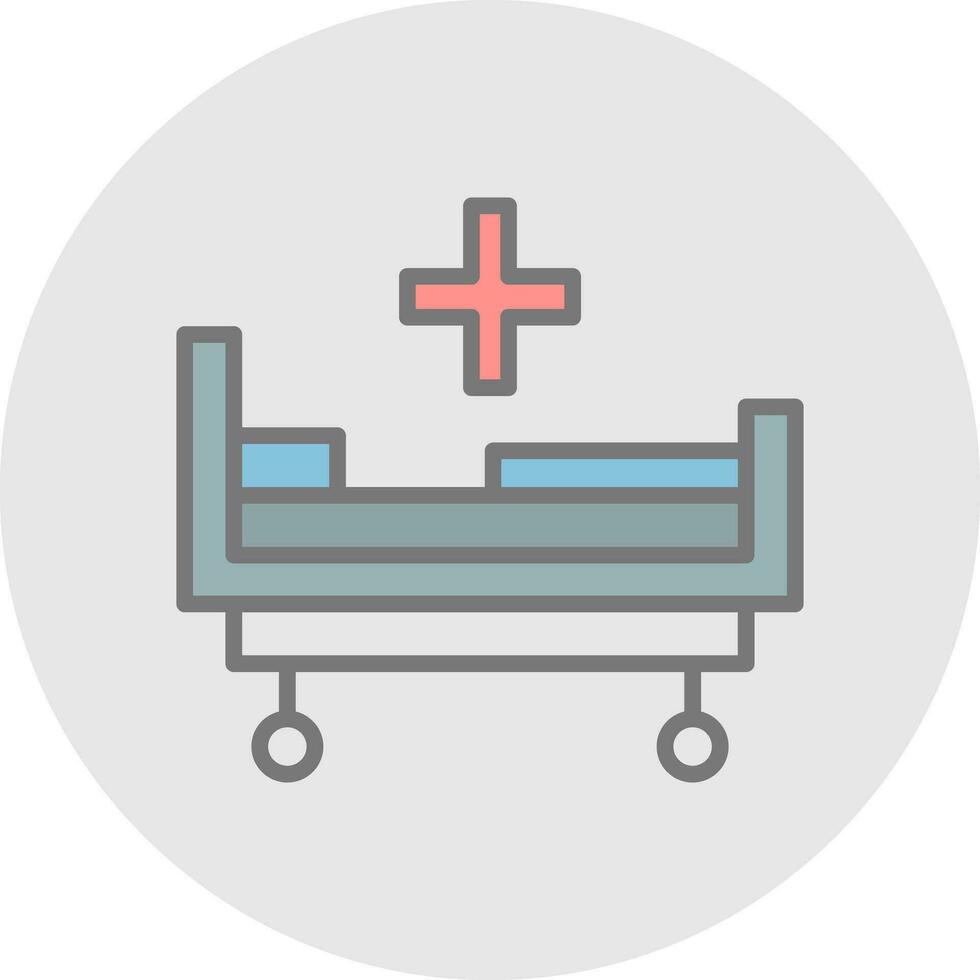 diseño de icono de vector de cama de hospital