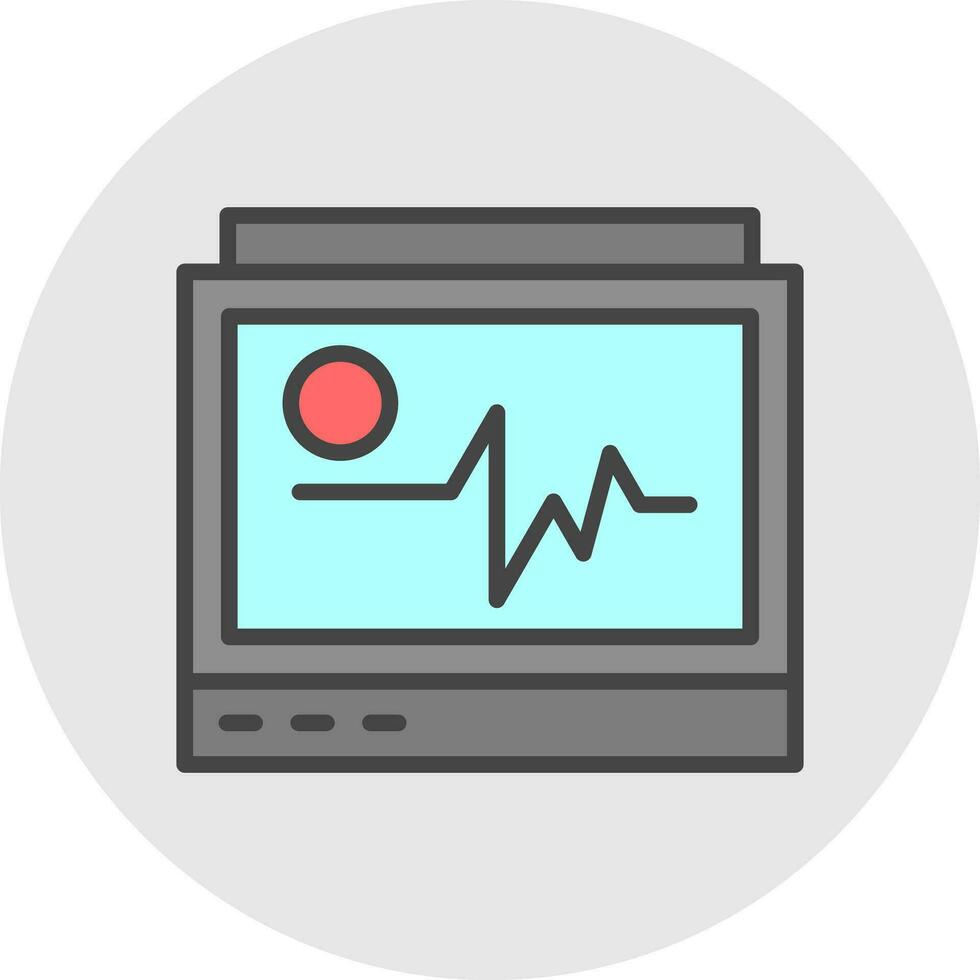 Ecg monitor Vector Icon Design