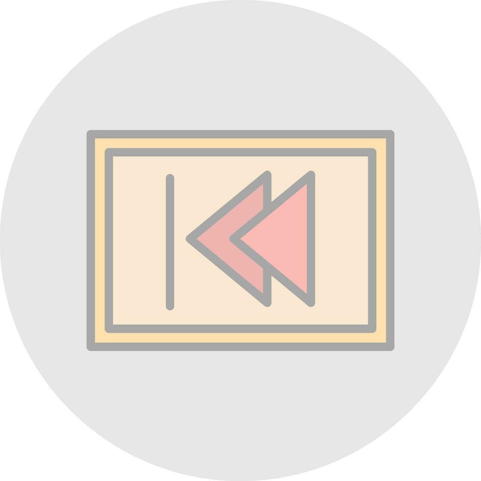 Backward Vector Icon Design