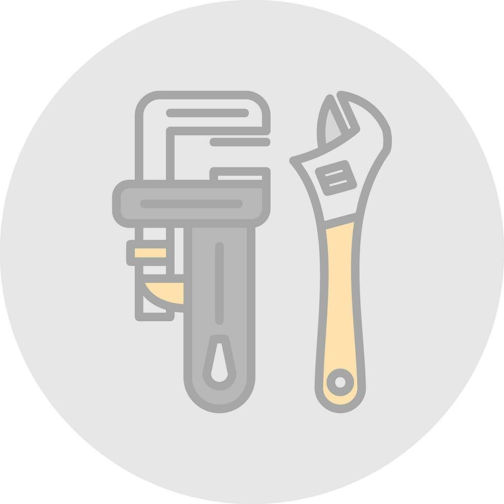 Pipe wrench Vector Icon Design