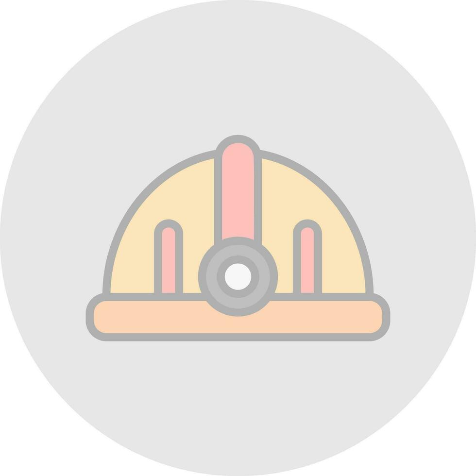 Torch helmet Vector Icon Design
