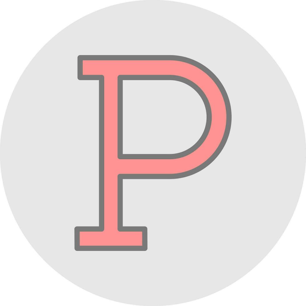 Letter P Vector Icon Design