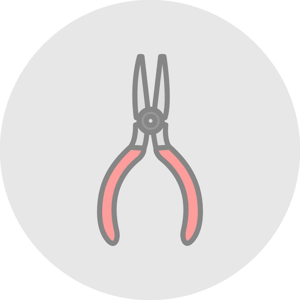 Needle nose pliers Vector Icon Design