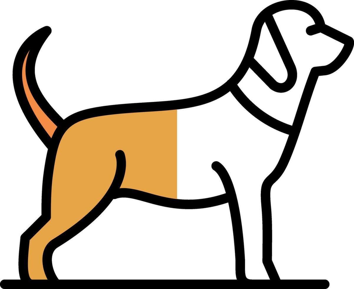 diseño de icono de vector de perro