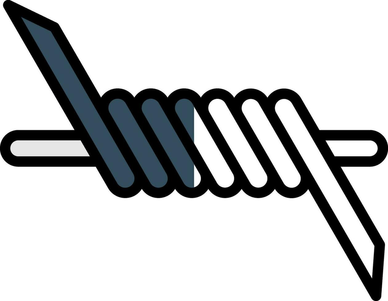 Barbed wire Vector Icon Design