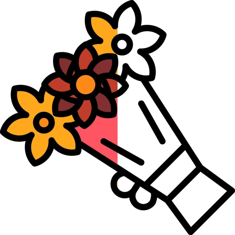 Bouquet Vector Icon Design