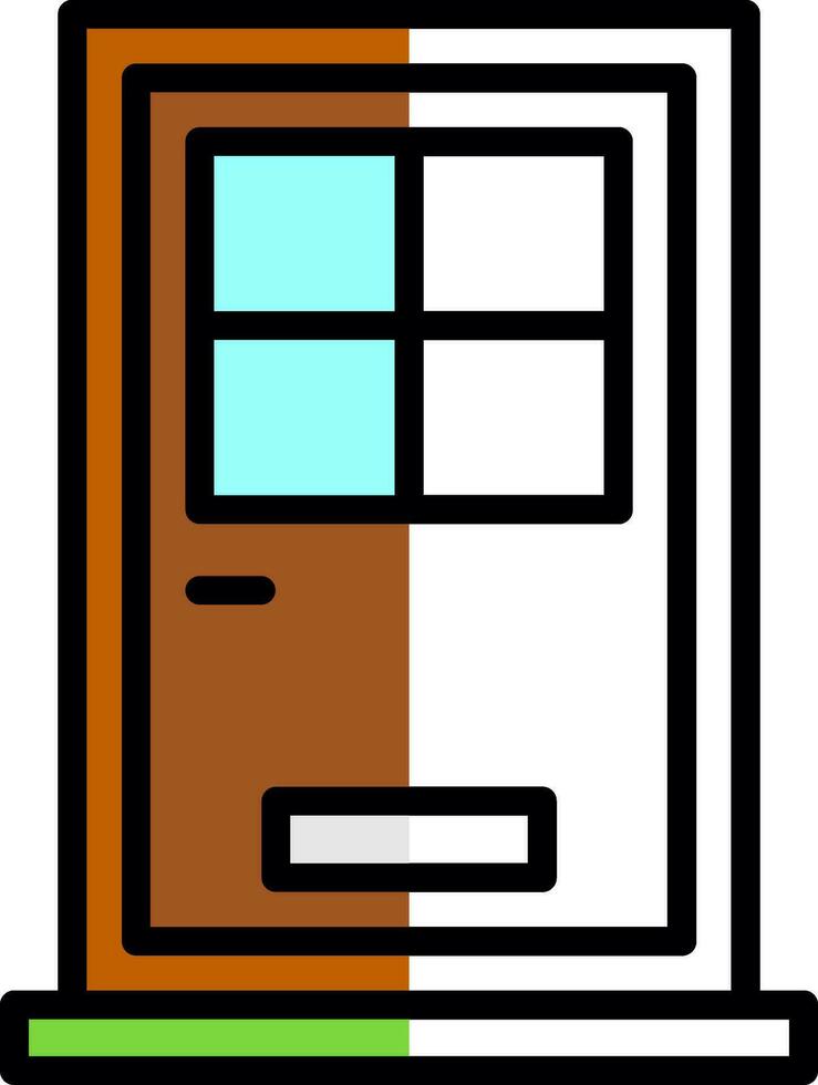 Front Door Vector Icon Design