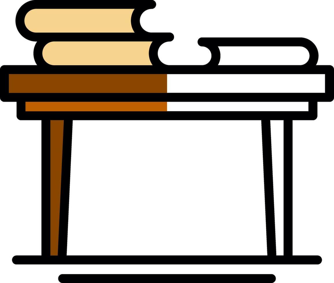 Book Table Vector Icon Design