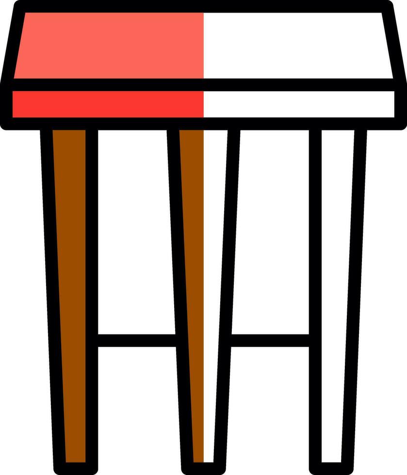 Stool Vector Icon Design