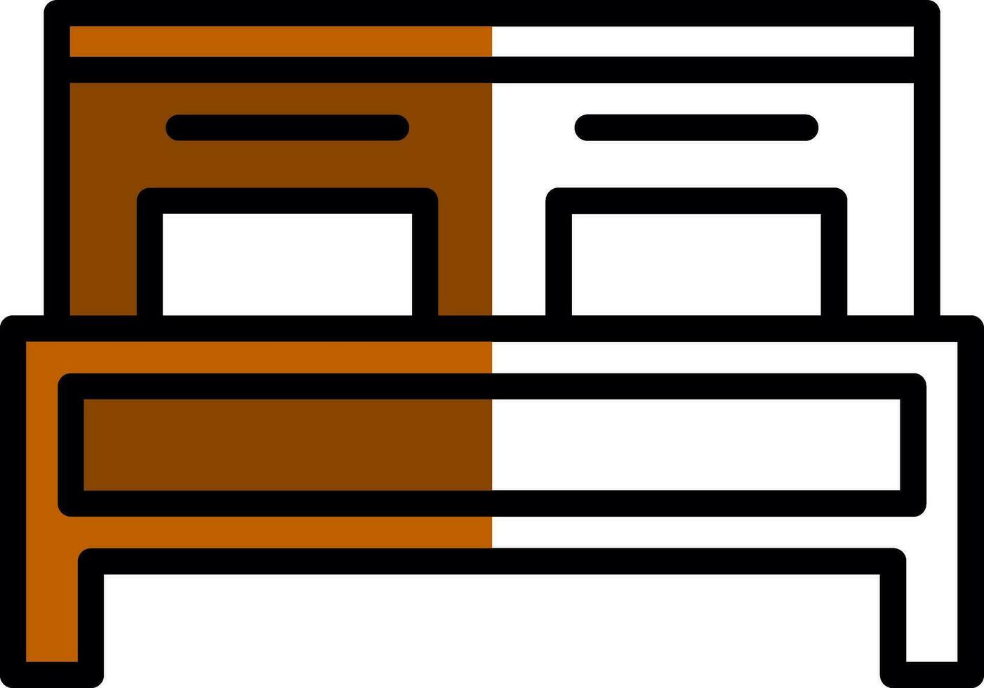 Double Bed Vector Icon Design
