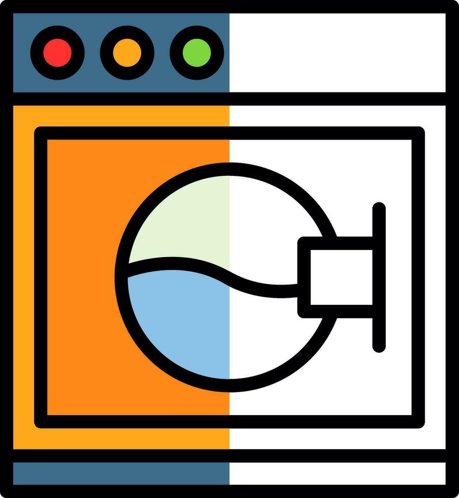 Washing Machine Vector Icon Design