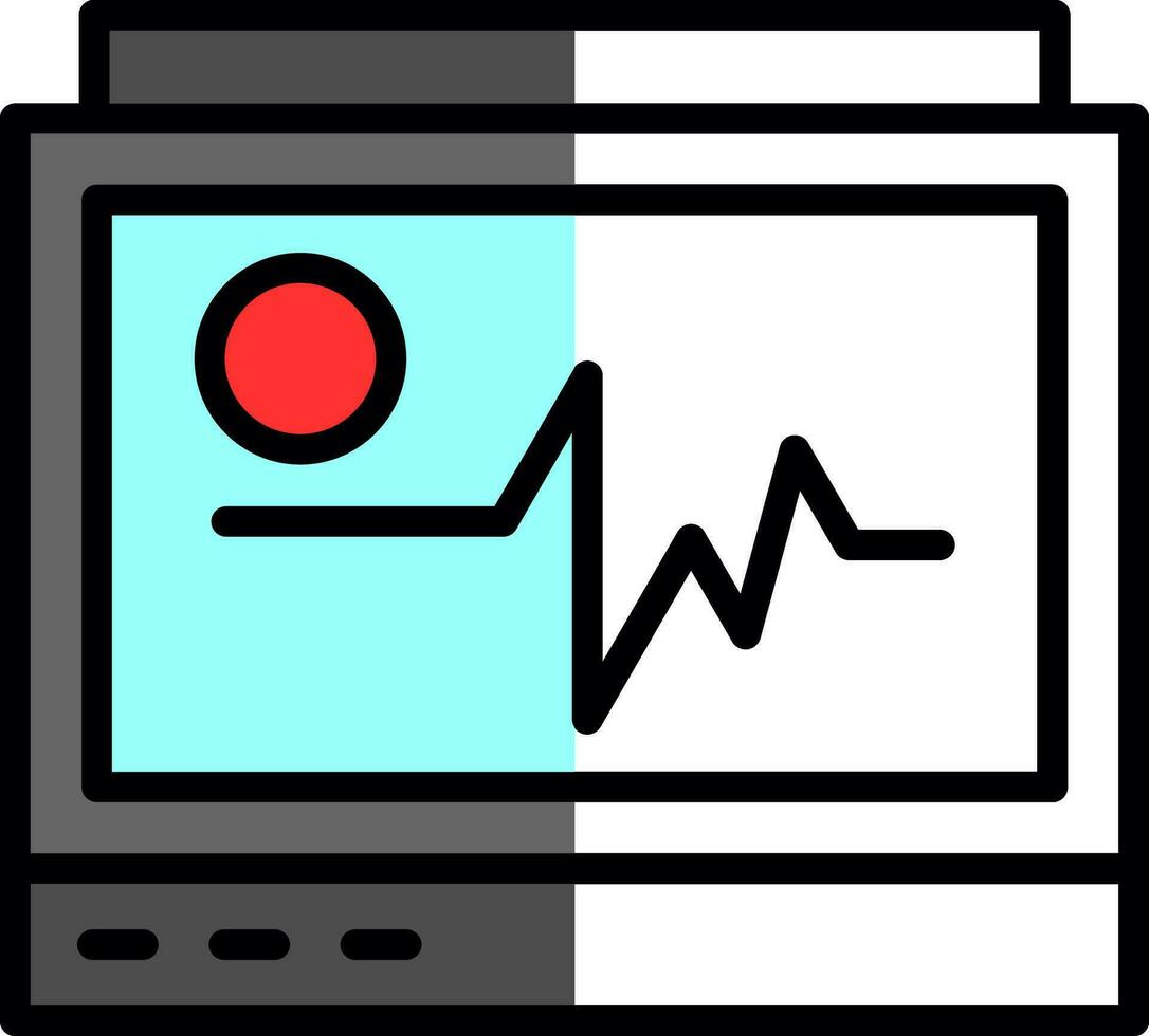 Ecg monitor Vector Icon Design