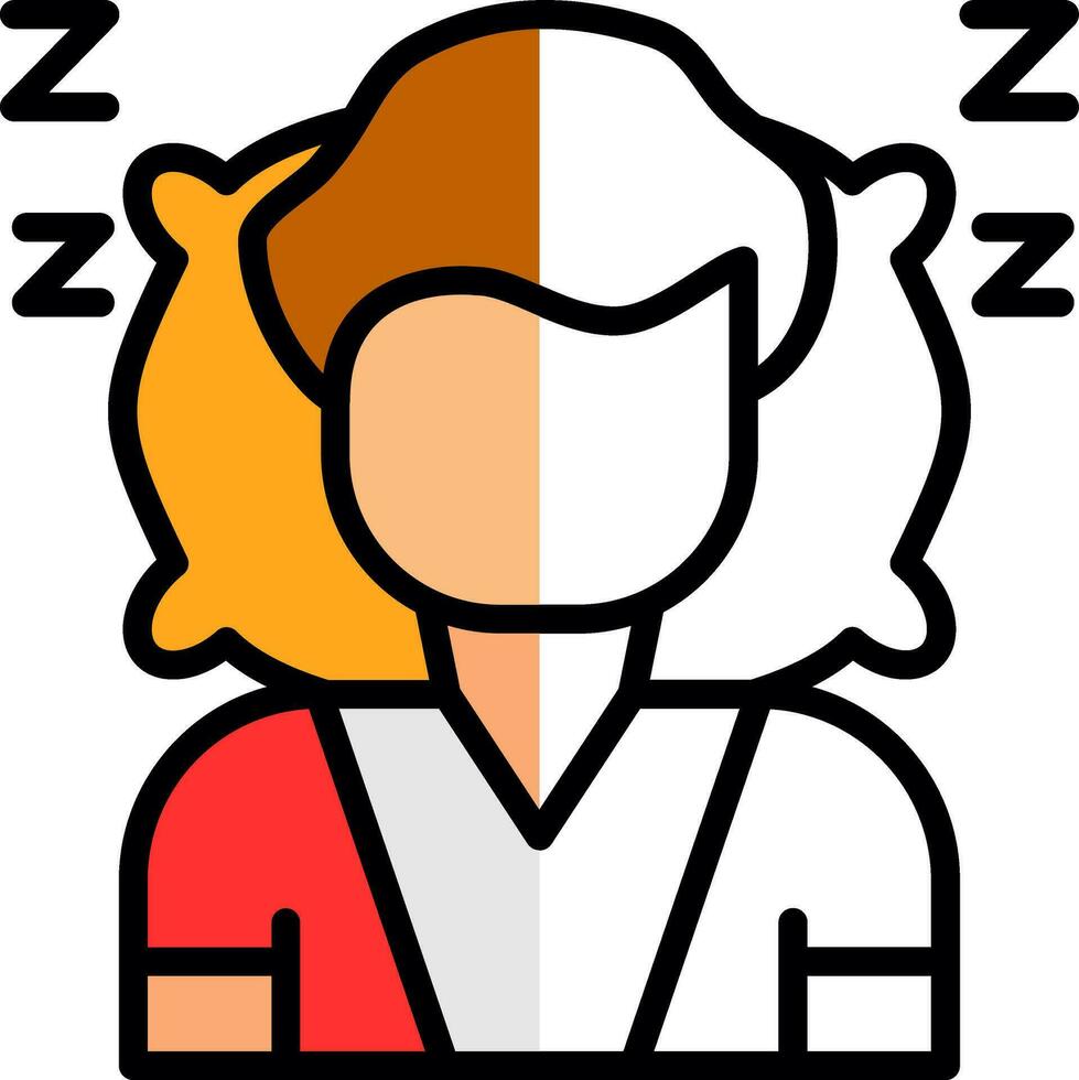 diseño de icono de vector de dormir