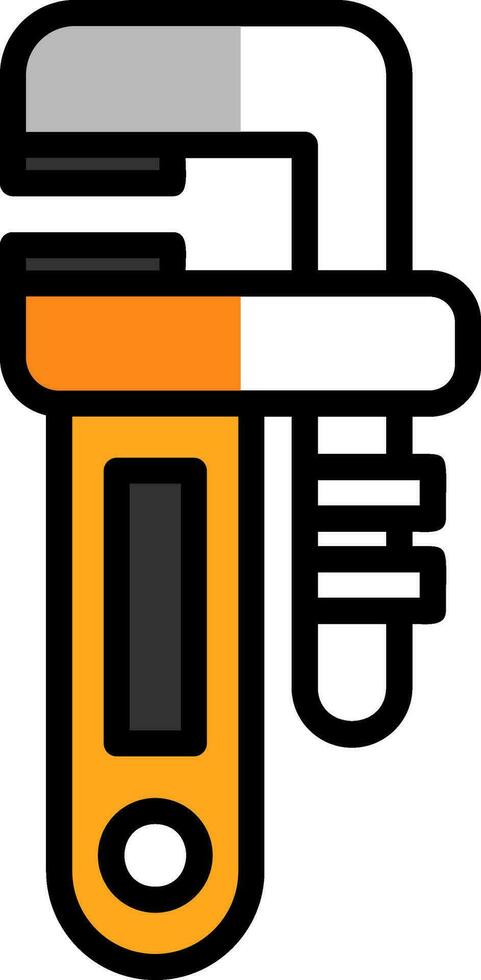 Pipe wrench Vector Icon Design