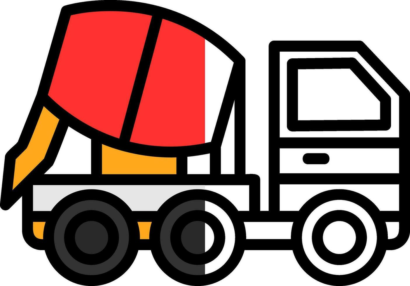 Concrete mixer Vector Icon Design