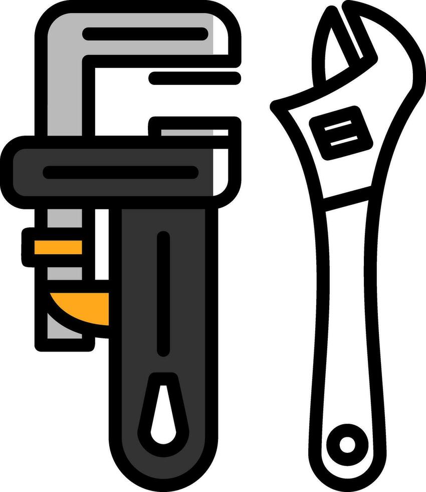 Pipe wrench Vector Icon Design