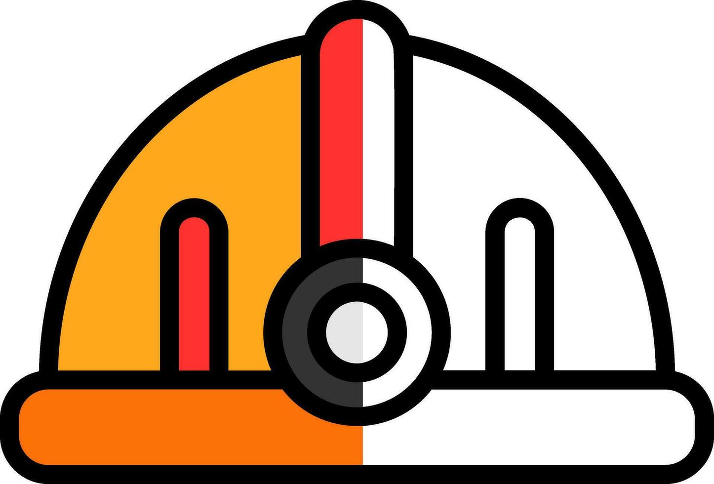 Torch helmet Vector Icon Design