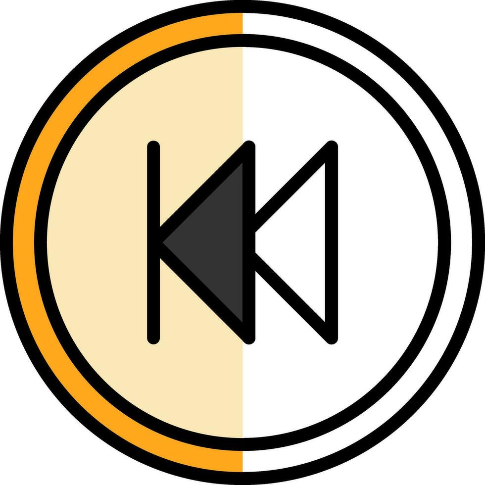 Rewind Button Vector Icon Design