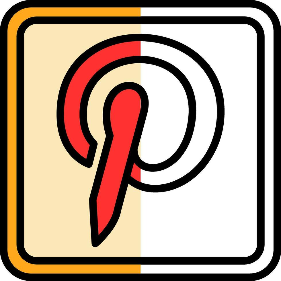 Pinterest Logo Vector Icon Design