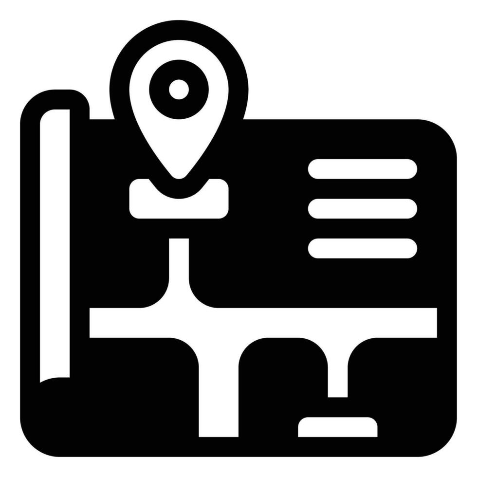 Map Icon. Digital marketing concept. Outline icon vector