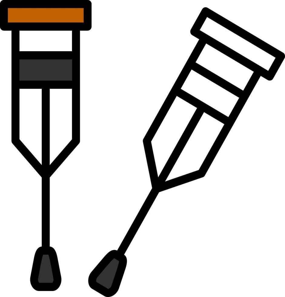 Crutches Vector Icon Design