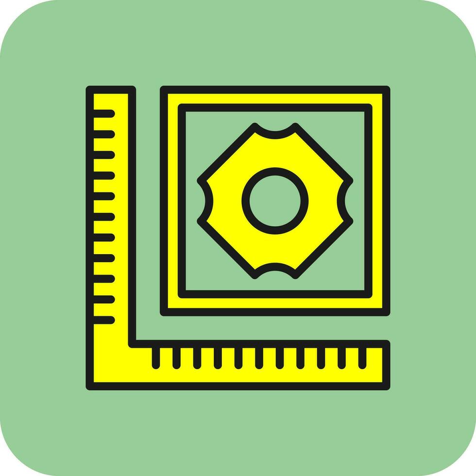 Tile Measuring Vector Icon Design