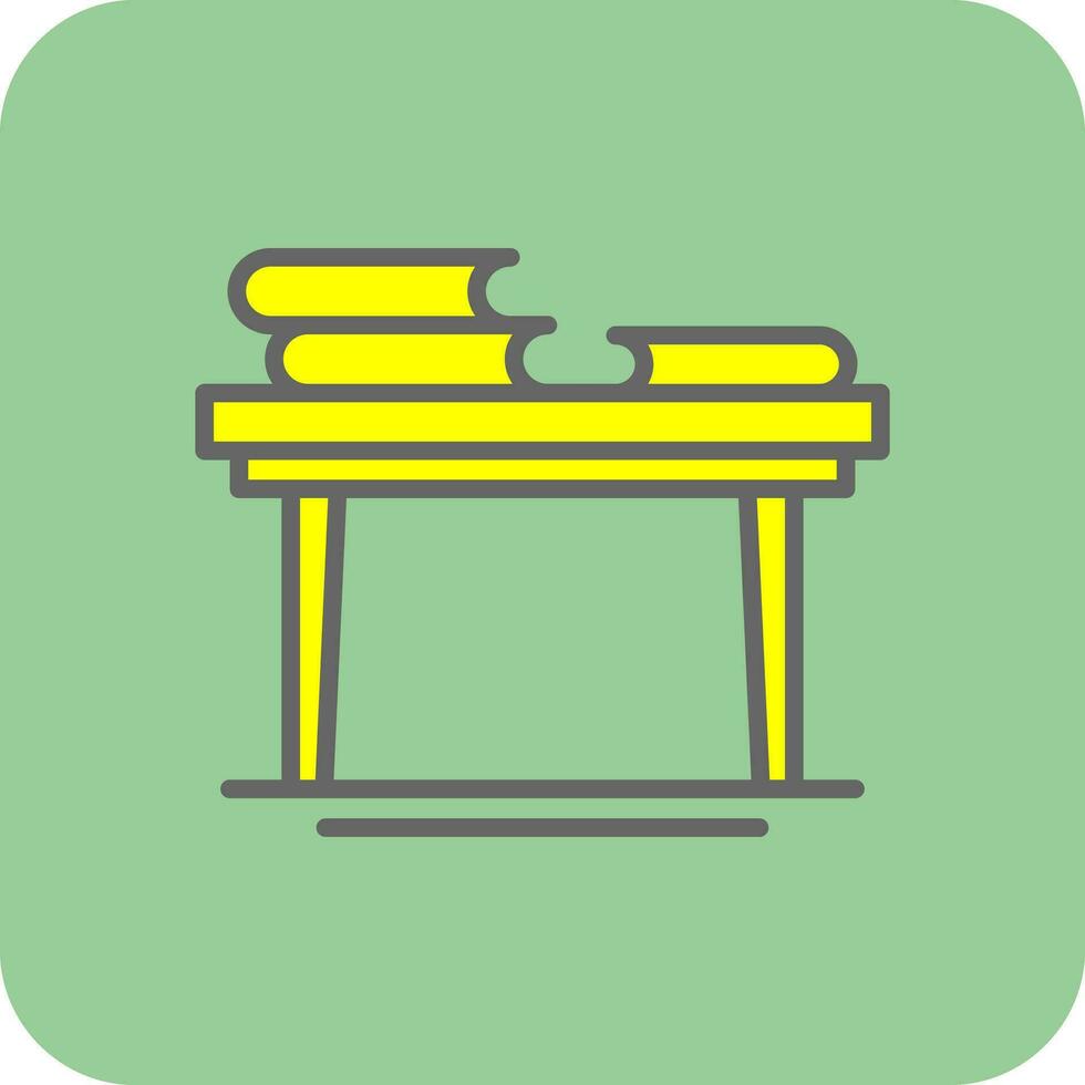 Book Table Vector Icon Design