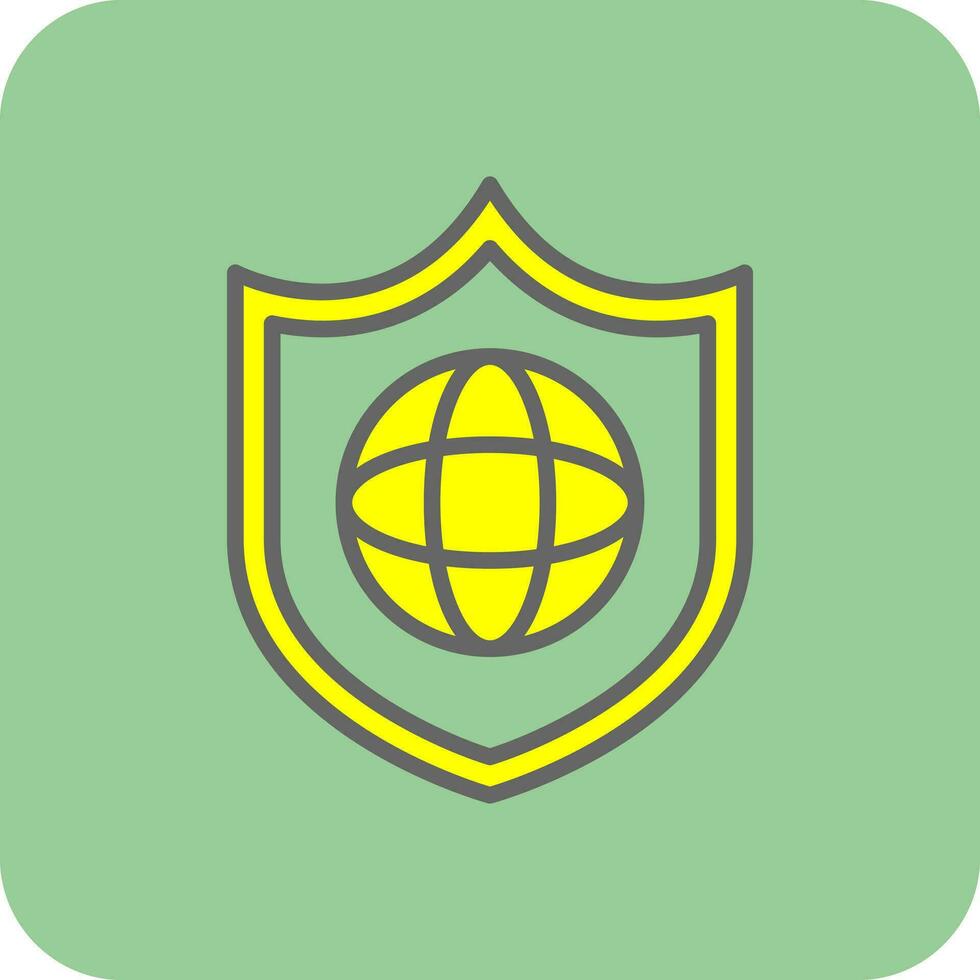 diseño de icono de vector de protección global