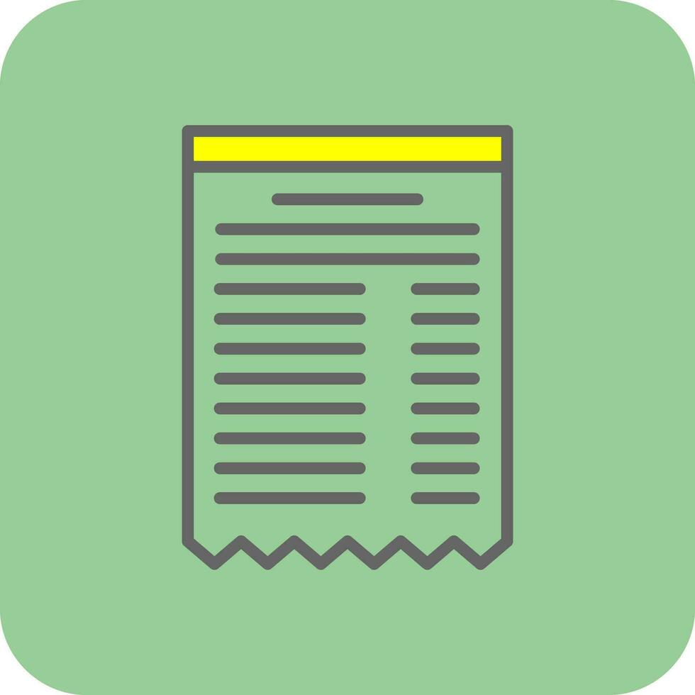 Receipt Vector Icon Design