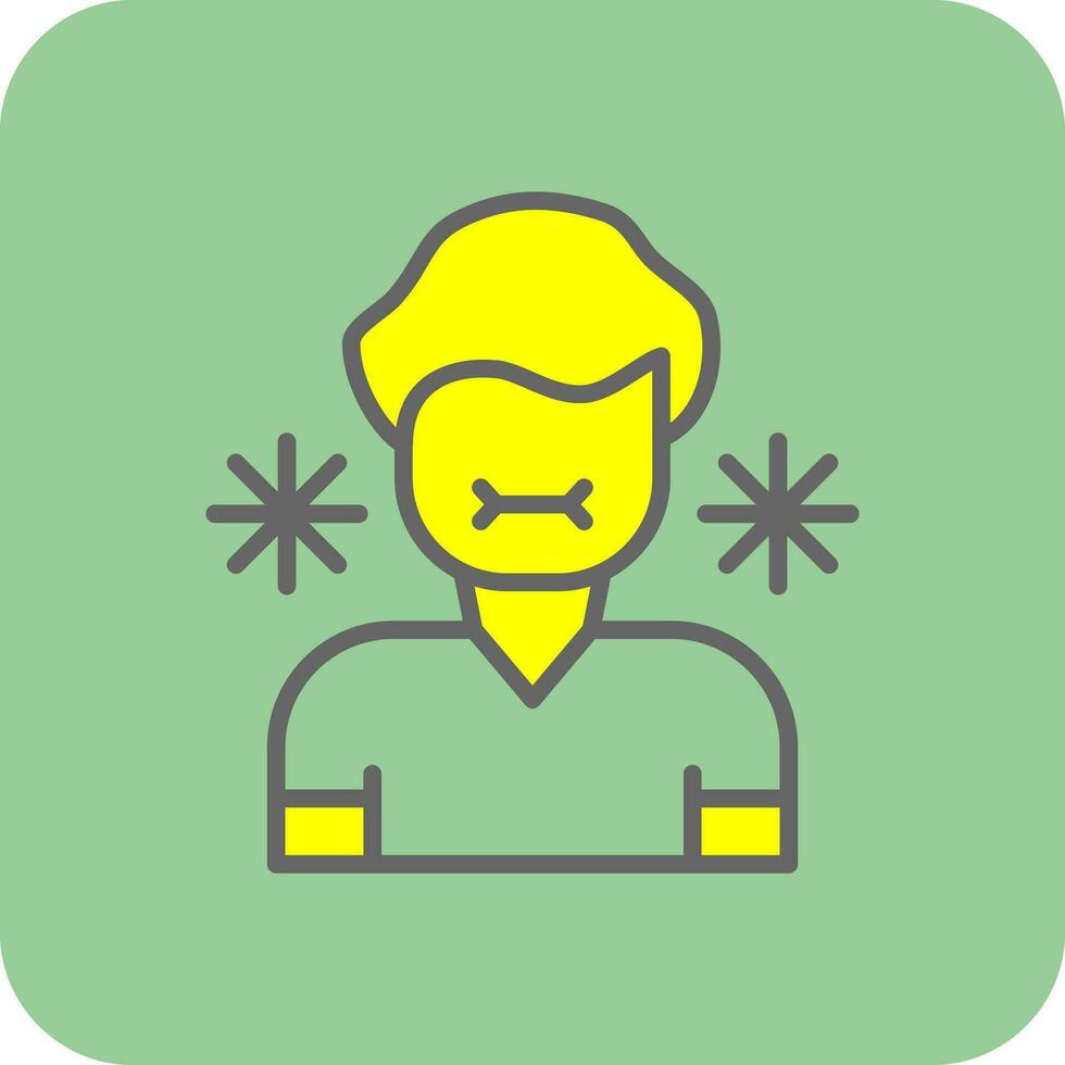 Sick Person Vector Icon Design