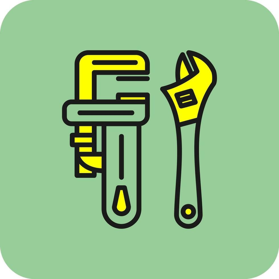 Pipe wrench Vector Icon Design