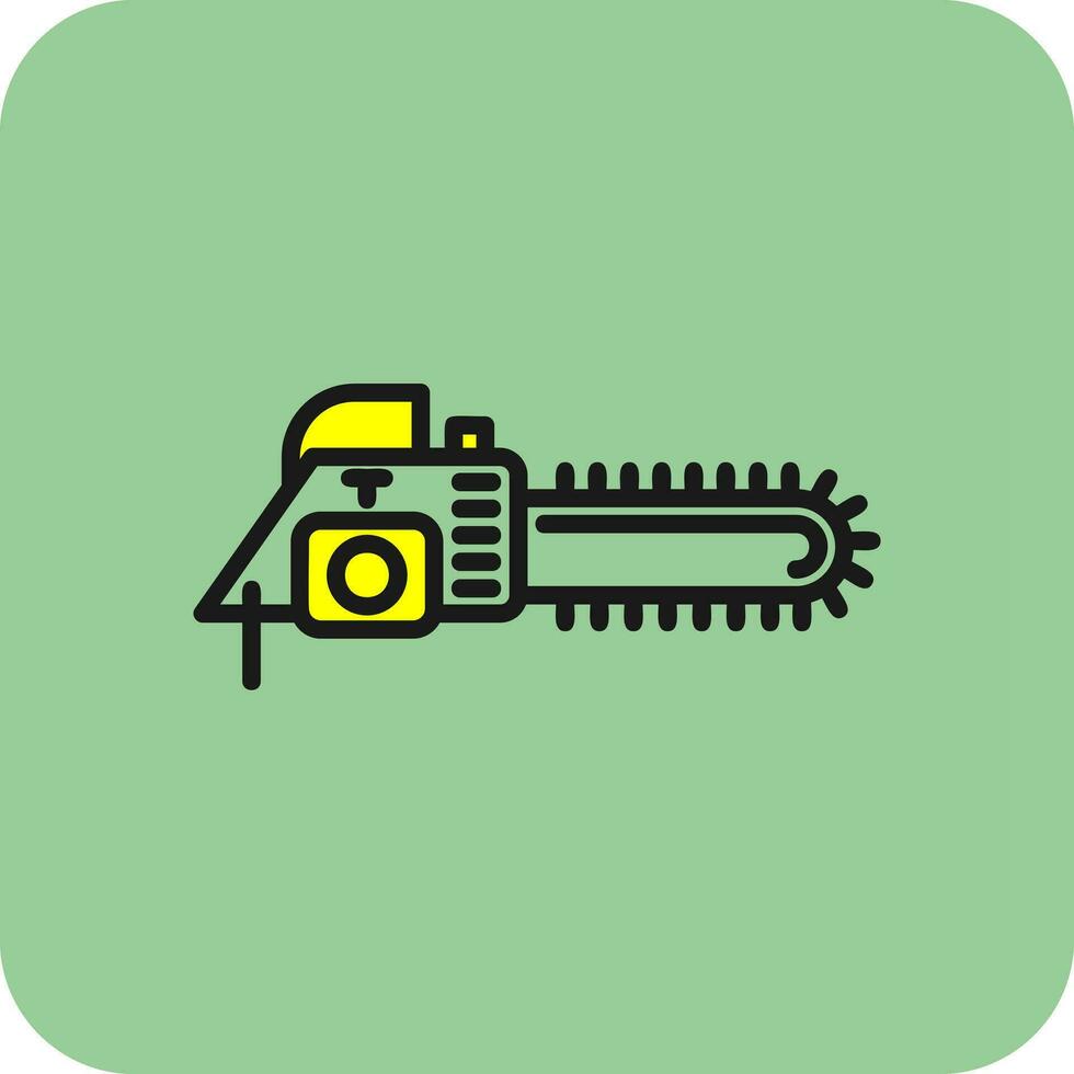 Chain saw Vector Icon Design