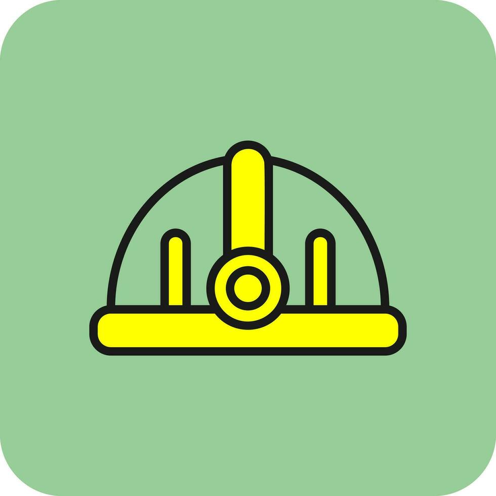 Torch helmet Vector Icon Design