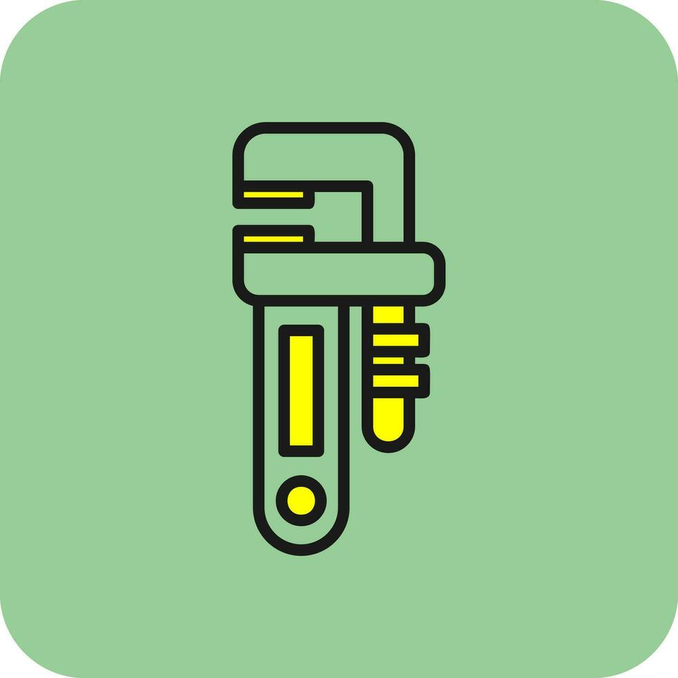 Pipe wrench Vector Icon Design