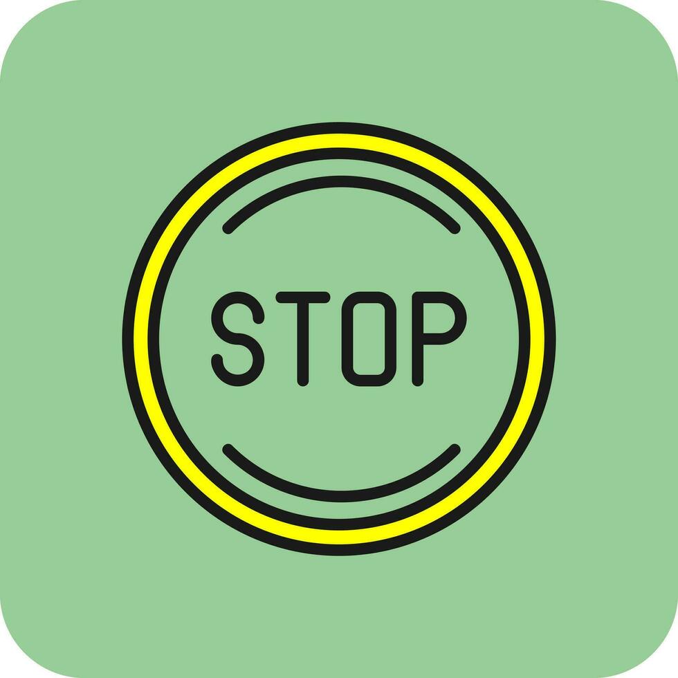 Stop Vector Icon Design