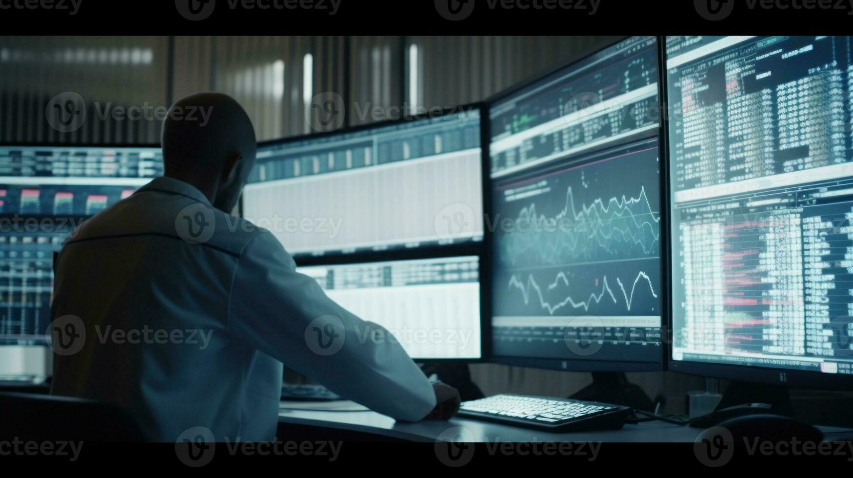 A digital healthcare records system experiencing a data breach photo