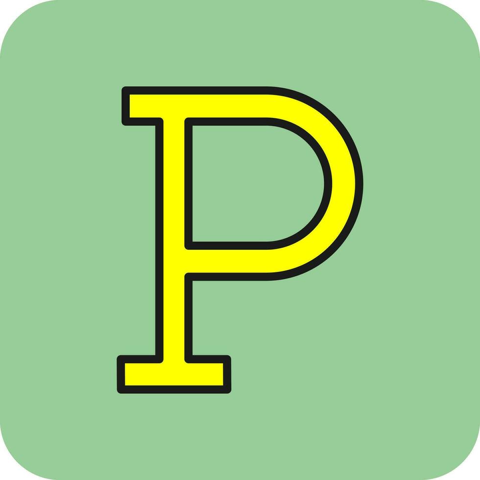 Letter P Vector Icon Design